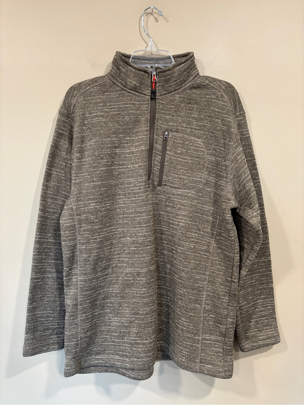 Northcrest Quarter Zip Sweatshirt Mock Neck Long Sleeve Size L